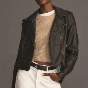 Anthropologie - Avec Les Filles Faux Leather Moto Jacket